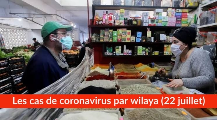Bilan Coronavirus du 22 juillet : Les cas confirmés par wilaya