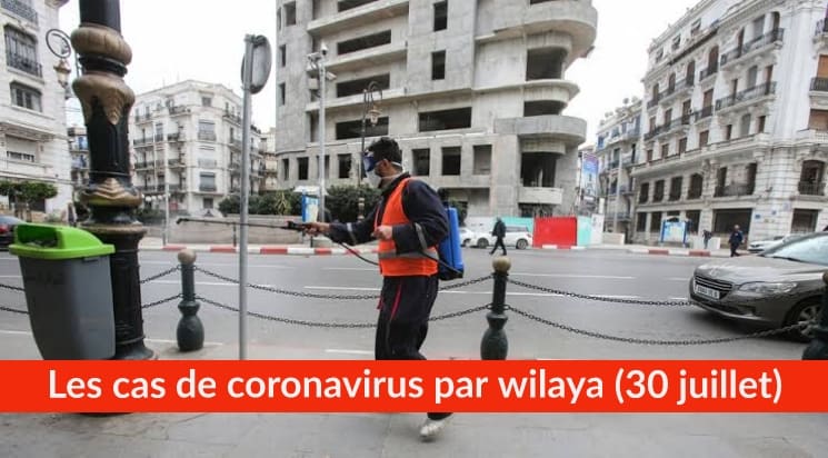 Bilan Coronavirus du 30 juillet : Les cas confirmés par wilaya