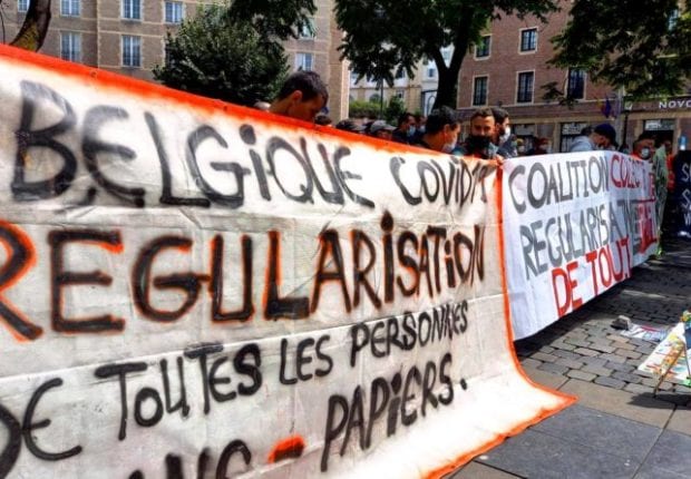 Belgique : Manifestations pour la régularisation des sans-papiers