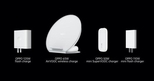 OPPO lance la charge flash 125W, la charge flash sans fil AirVOOC 65W et le mini chargeur SuperVOOC 50W