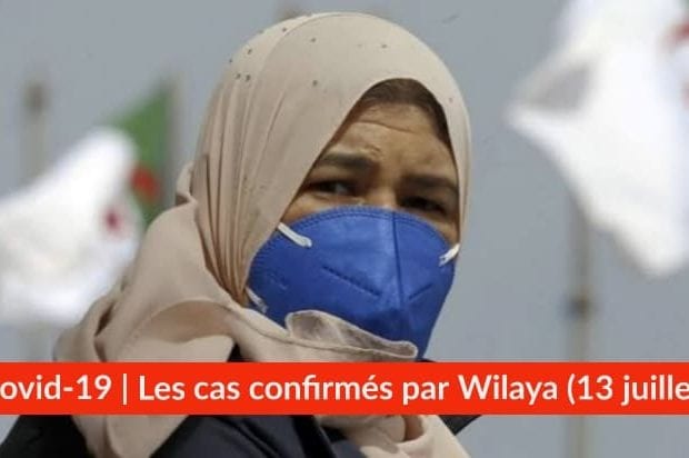 Bilan Coronavirus du 13 juillet : Les cas confirmés par wilaya