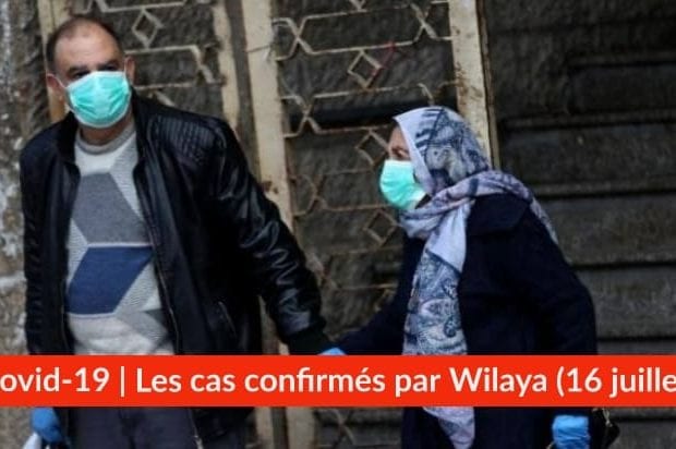 Bilan Coronavirus du 16 juillet : Les cas confirmés par wilaya