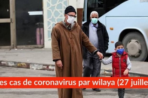 Bilan Coronavirus du 27 juillet : Les cas confirmés par wilaya