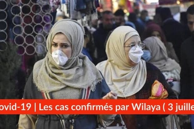 Bilan Coronavirus du 3 juillet : Les cas confirmés par wilaya