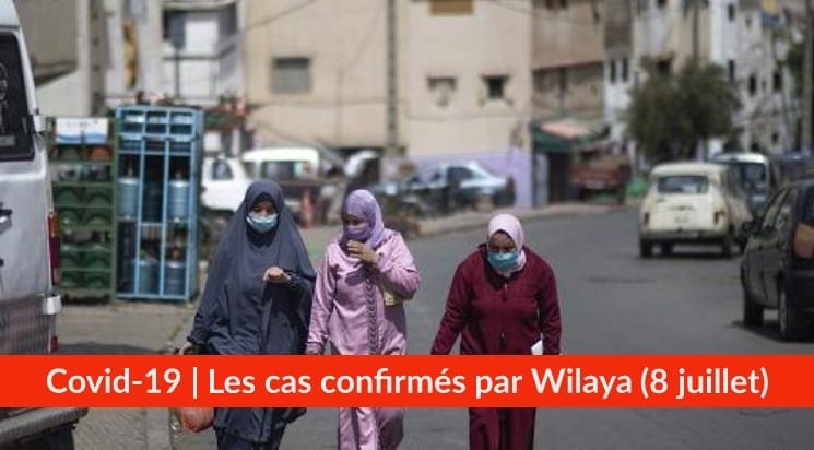 Bilan Coronavirus du 8 juillet : Les cas confirmés par wilaya