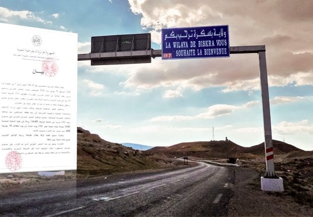 Coronavirus Algérie : nouvelles mesures de confinement partiel à Biskra