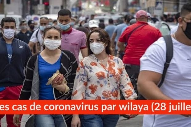 Bilan Coronavirus du 28 juillet : Les cas confirmés par wilaya
