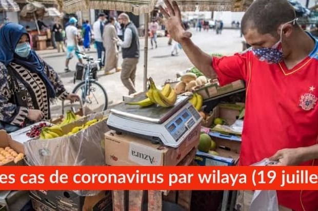 Bilan Coronavirus du 19 juillet : Les cas confirmés par wilaya