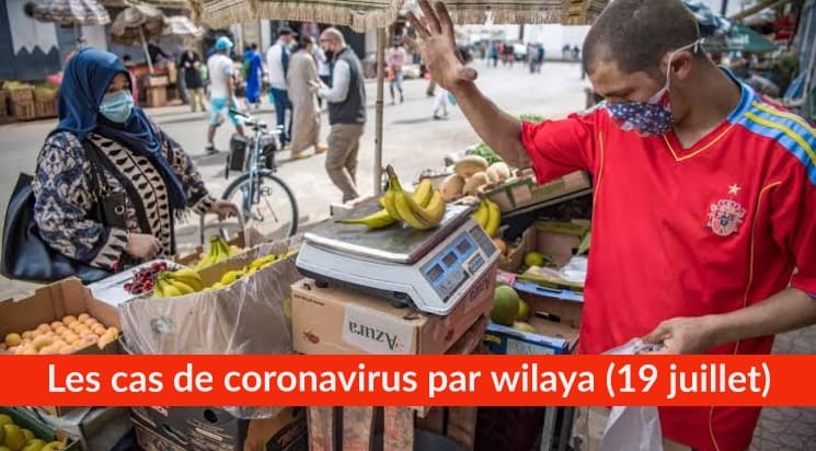 Bilan Coronavirus du 19 juillet : Les cas confirmés par wilaya