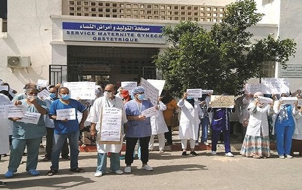 Sit-in à Bouira : Le personnel soignant de l’EPH Mohamed-Boudiaf en colére