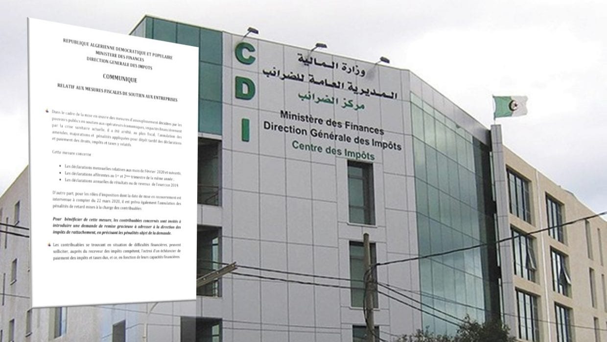 Coronavirus : la DGI détaille les mesures fiscales de soutien aux entreprises