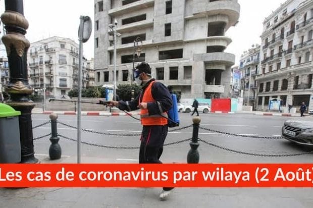 Bilan Coronavirus du 2 Août : Les cas confirmés par wilaya
