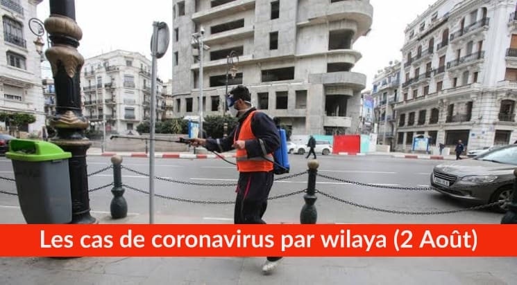 Bilan Coronavirus du 2 Août : Les cas confirmés par wilaya