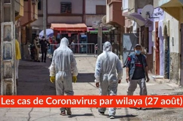 Bilan Coronavirus du 27 Août : Les cas confirmés par wilaya