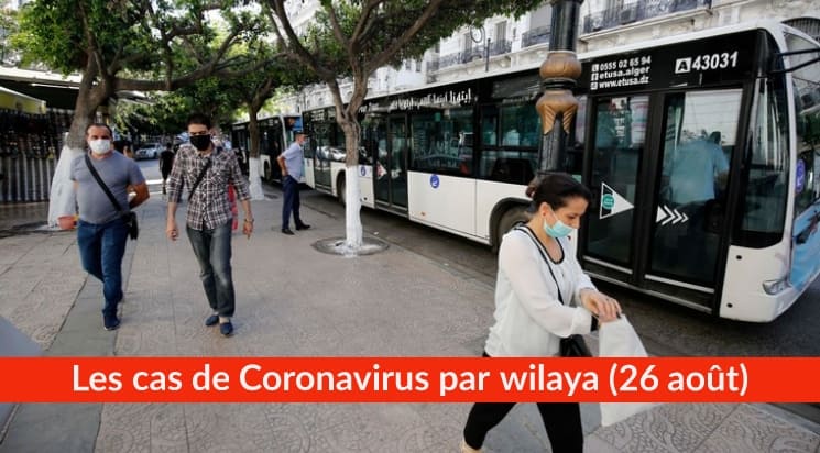 Bilan Coronavirus du 26 Août : Les cas confirmés par wilaya