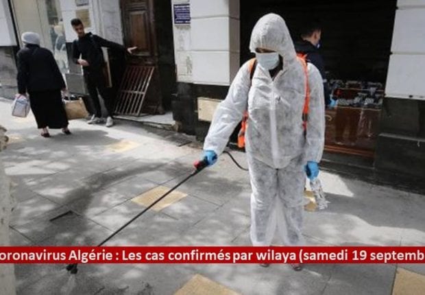 Coronavirus Algérie : Les cas confirmés par wilaya au bilan de ce 19 septembre