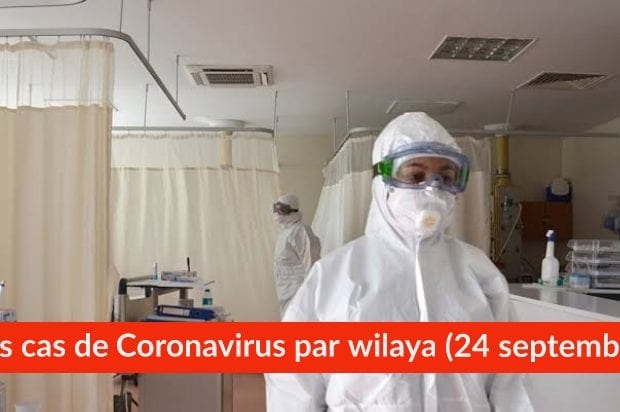 Bilan Coronavirus du 24 septembre : Les cas confirmés par wilaya