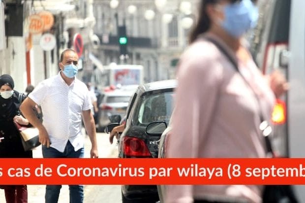 Bilan Coronavirus du 8 septembre : Les cas confirmés par wilaya