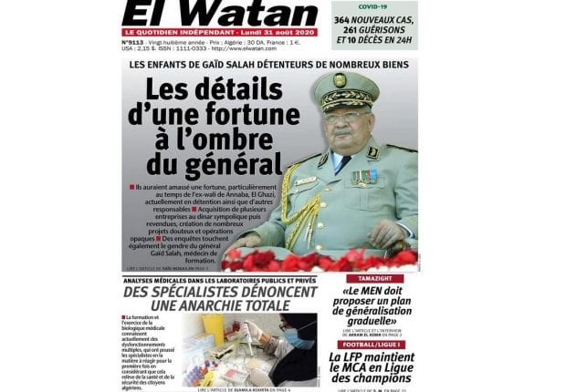 El Watan : « La Une de l’édition d’hier a provoqué une réaction inattendue en haut lieu »