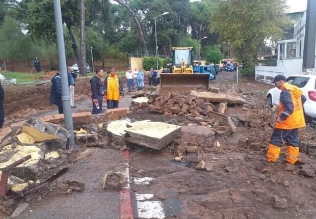 Intempéries à Alger : Effondrement d&rsquo;un pan du mur de l&rsquo;ambassade de France