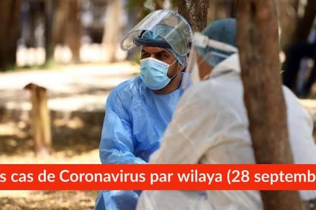 Bilan Coronavirus du 28 septembre : Les cas confirmés par wilaya