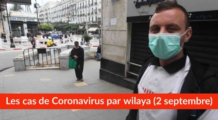 Bilan Coronavirus du 2 septembre : Les cas confirmés par wilaya