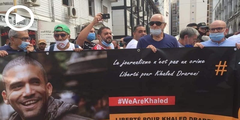 Alger : 6e rassemblement de soutien au journaliste Khaled Drareni (vidéo)