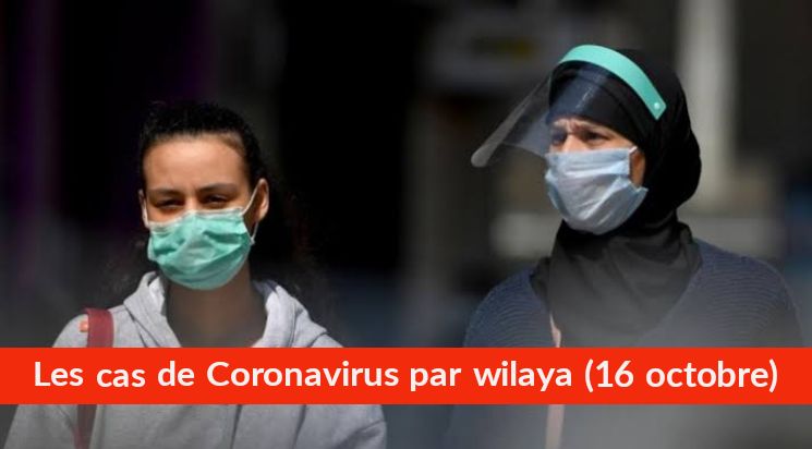 Bilan Coronavirus du 16 octobre : Les cas confirmés par wilaya