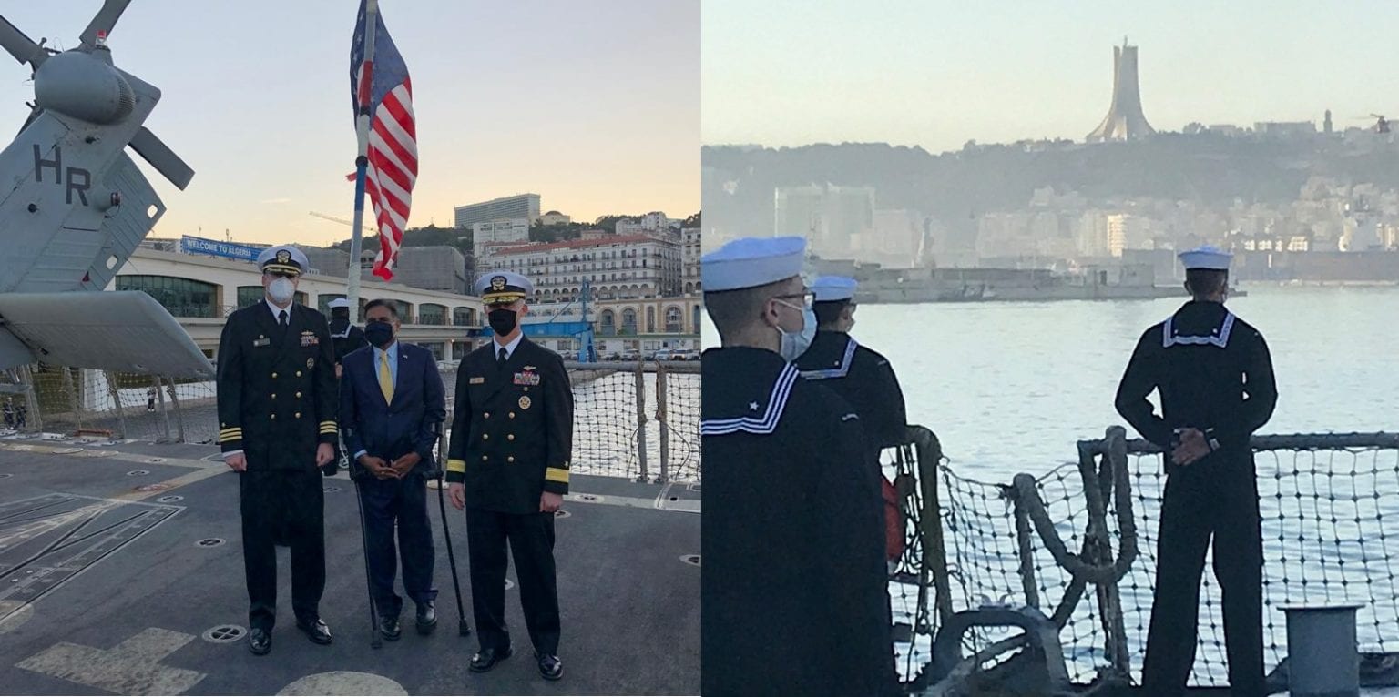 En images, un destroyer américain de l’US Navy en visite au port d’Alger
