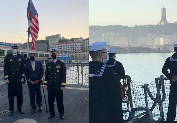 En images, un destroyer américain de l’US Navy en visite au port d’Alger