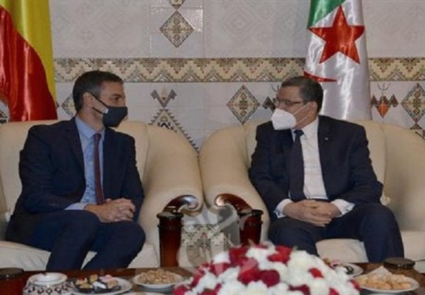 Djerad s&rsquo;entretient avec son homologue espagnol Pedro Sanchez