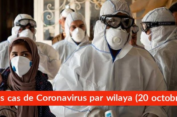 Bilan Coronavirus du 20 octobre : Les cas confirmés par wilaya