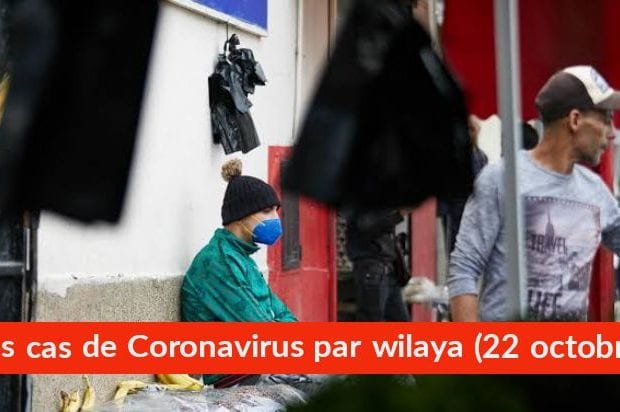 Bilan Coronavirus du 22 octobre : Les cas confirmés par wilaya