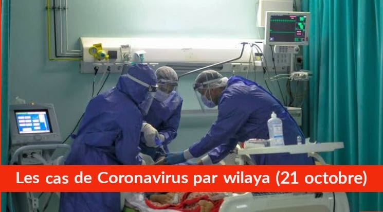 Bilan Coronavirus du 21 octobre : Les cas confirmés par wilaya