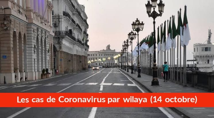 Bilan Coronavirus du 14 octobre : Les cas confirmés par wilaya