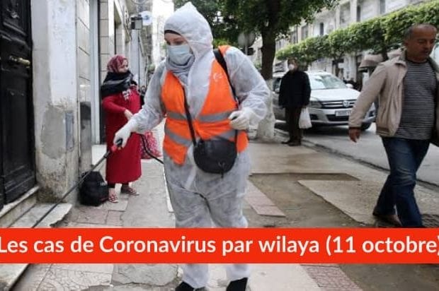 Bilan Coronavirus du 11 octobre : Les cas confirmés par wilaya