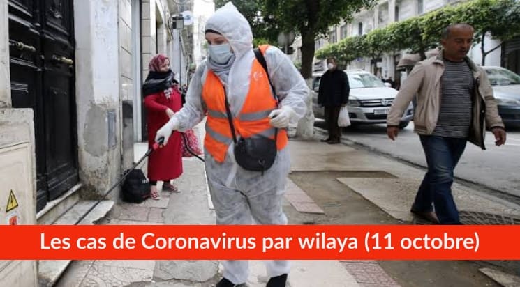 Bilan Coronavirus du 11 octobre : Les cas confirmés par wilaya