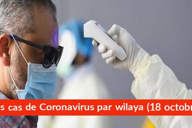 Bilan Coronavirus du 18 octobre : Les cas confirmés par wilaya