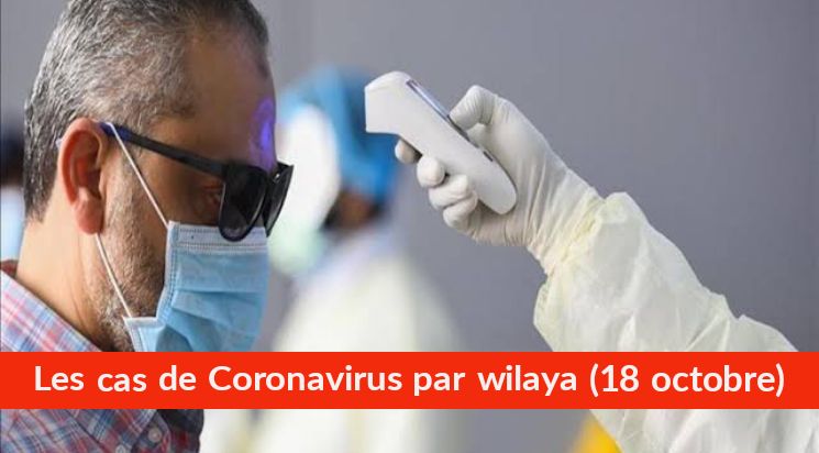 Bilan Coronavirus du 18 octobre : Les cas confirmés par wilaya