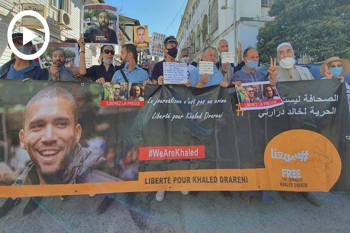 Alger : 8e Sit-in de solidarité avec le journaliste Khaled Drareni (vidéo)