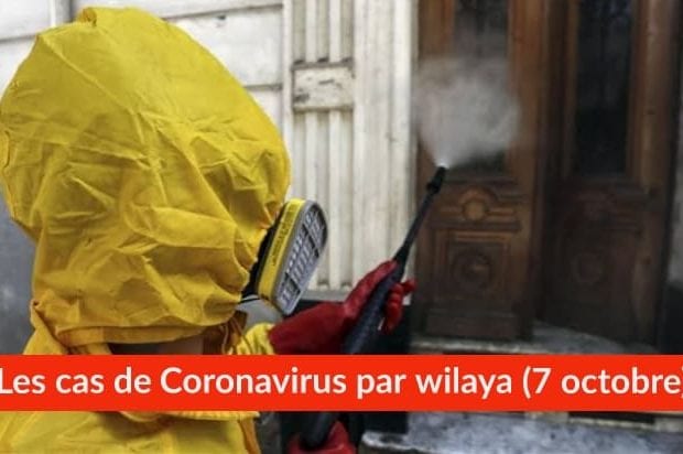 Bilan Coronavirus du 7 octobre : Les cas confirmés par wilaya
