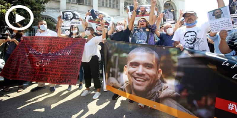 Alger : Neuvième sit-in de solidarité avec le journaliste Khaled Drareni (vidéo)