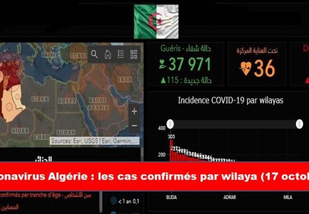 Bilan Coronavirus du 17 octobre : Les cas confirmés par wilaya