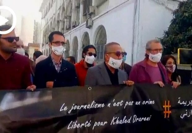 Alger : Onziéme sit-in de solidarité avec le journaliste Khaled Drareni (vidéo)