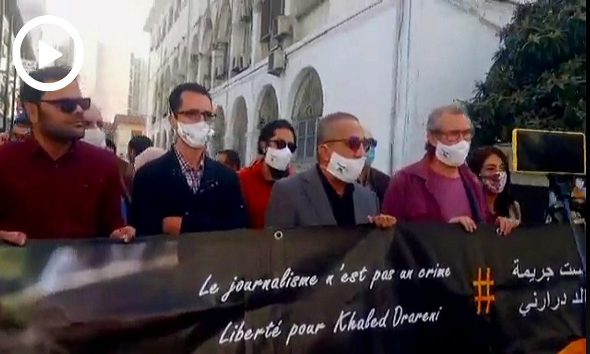 Alger : Onziéme sit-in de solidarité avec le journaliste Khaled Drareni (vidéo)