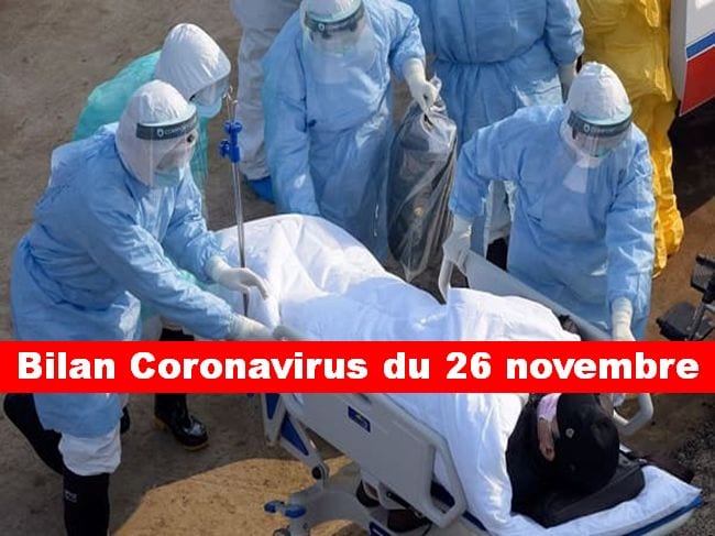 Coronavirus Algérie : Le bilan détaillé du jeudi 26 novembre 2020