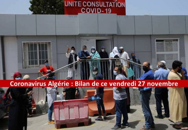 Coronavirus Algérie : Ce qu’il faut retenir du bilan de ce 27 novembre 