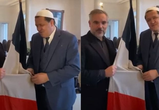 Quand l’imam Chalghoumi béni le drapeau français en récitant al-Fatiha (VIDEO)