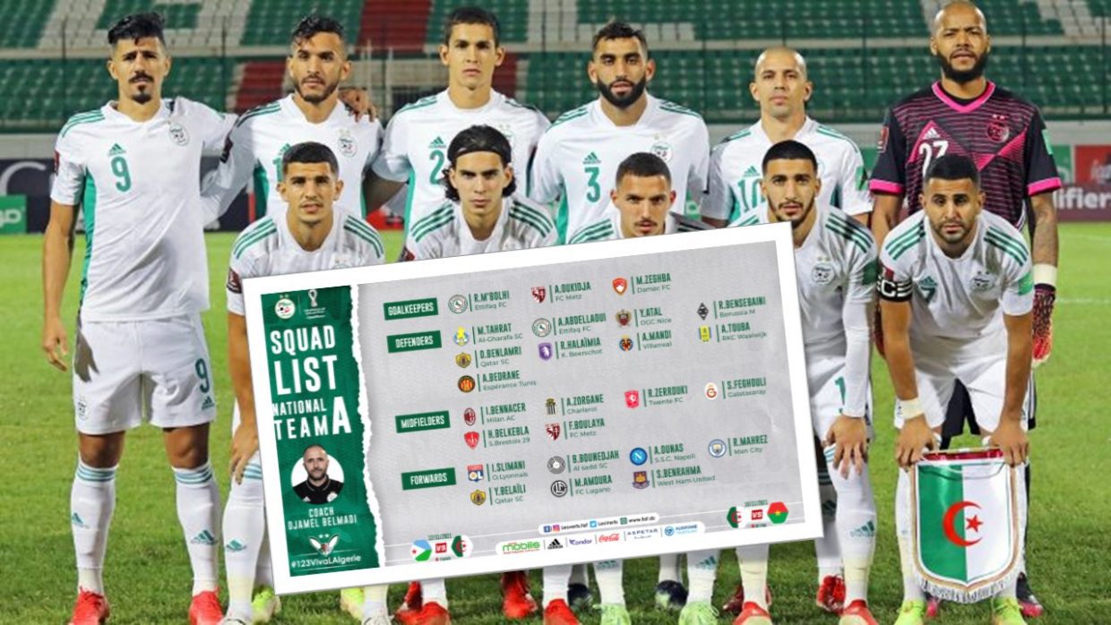 Éliminatoires mondial 2022 : Belmadi dévoile la liste des 25 joueurs