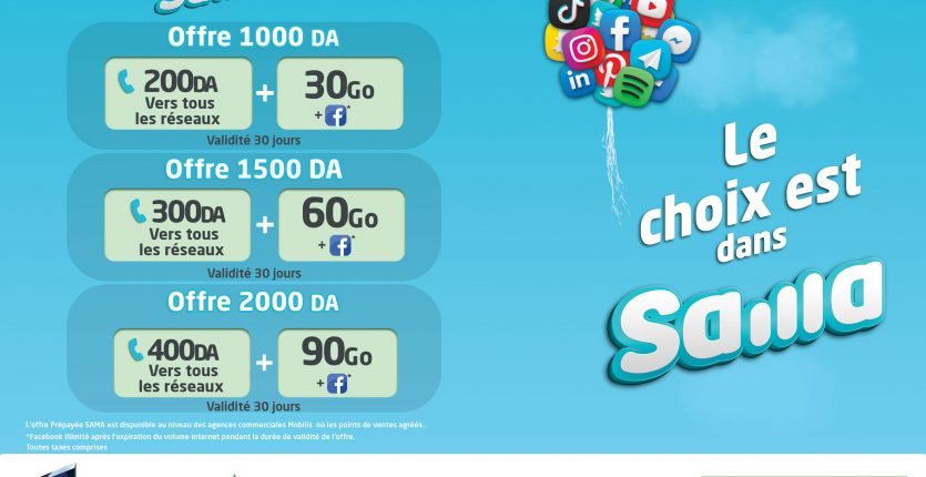 Sama Mix, Net et Talk : Mobilis dévoile ses nouvelles offres